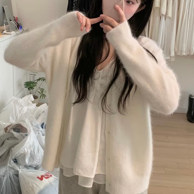 (새상품)누아누아 디어 리본 뷔스티에