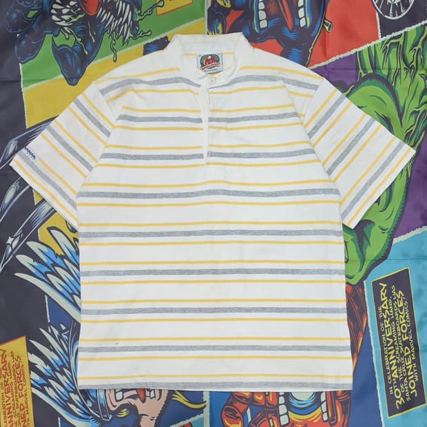 90's Barbarian  RUGBY WEAR 헨리넥 M