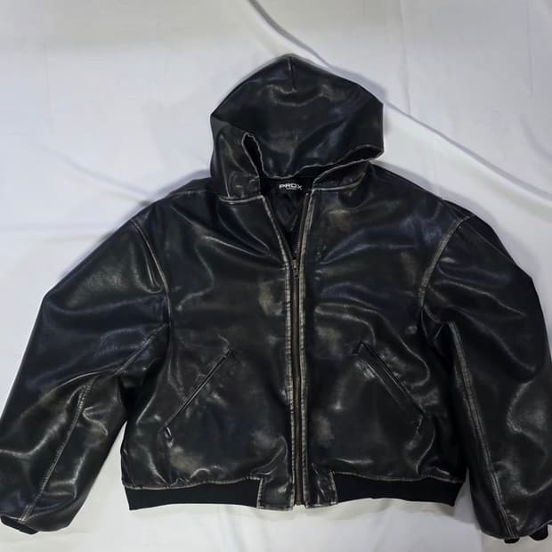 [PRDX] 파라독스 레더 후드 자켓