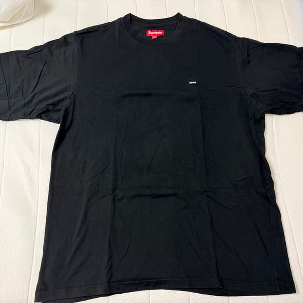[정품/XXL] 슈프림 25SS 스몰 박스 로고 반팔 티셔츠 블랙