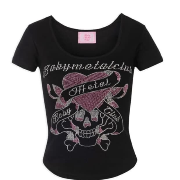 베이비메탈클럽 Bmc twinkle skull t (Black)