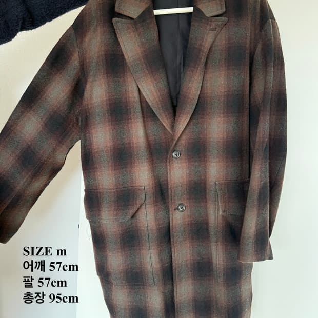 vainl archive 체크 롱 코트 M