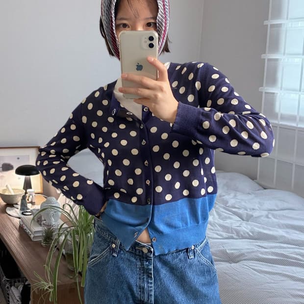 꼼데가르송 도트 가디건 (Woman M) AB0685