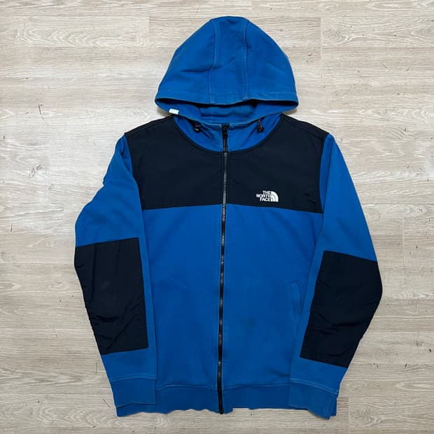노스페이스 배색 로고 후드집업 [블루] 2XL/110