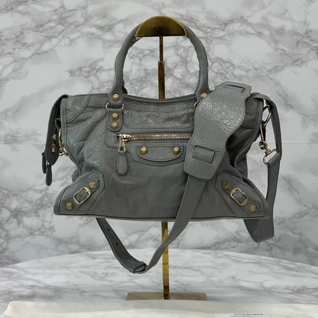 발렌시아가 모터 시티백 그레이