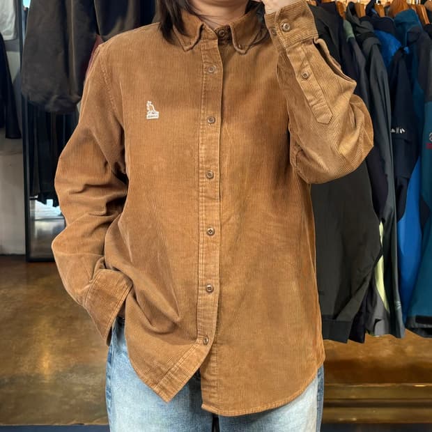 캉골 베이지 코듀로이 셔츠