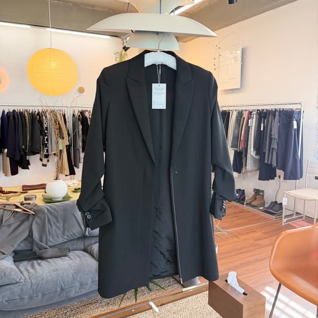 띠어리 드레이핑 집업 울 자켓 