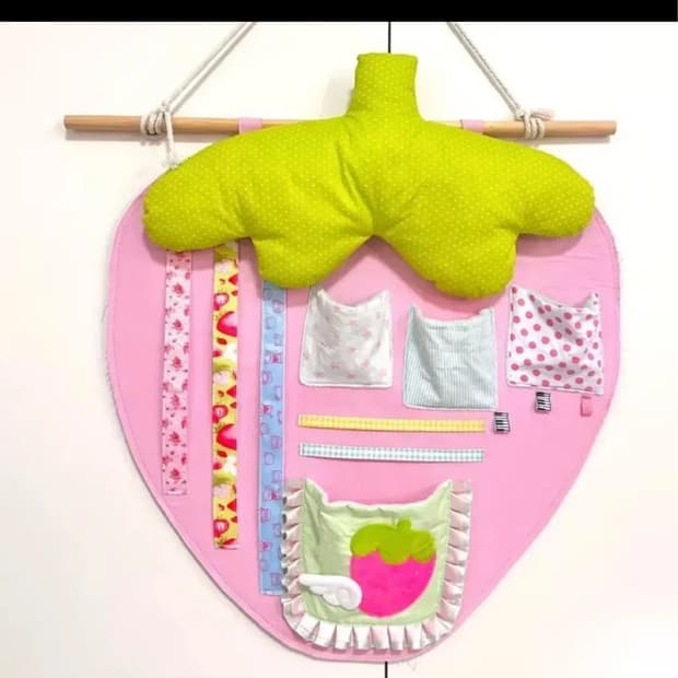 딸기 벽걸이 포켓 월포켓 방꾸