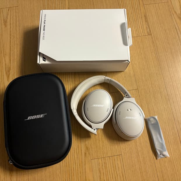보스 QC 45 2세대 화이트 노이즈캔슬링 헤드폰