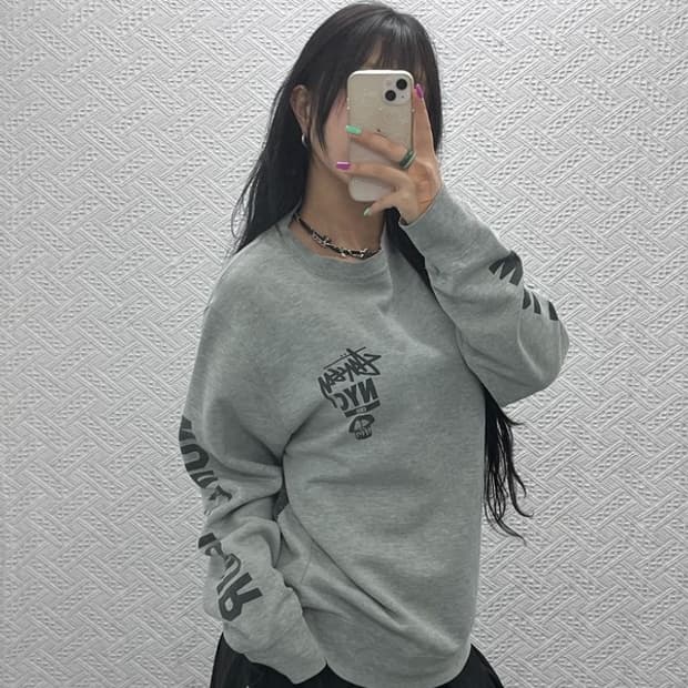 스투시 정품 NYC 월드투어 약기모 스웻셔츠 맨투맨 L C07325