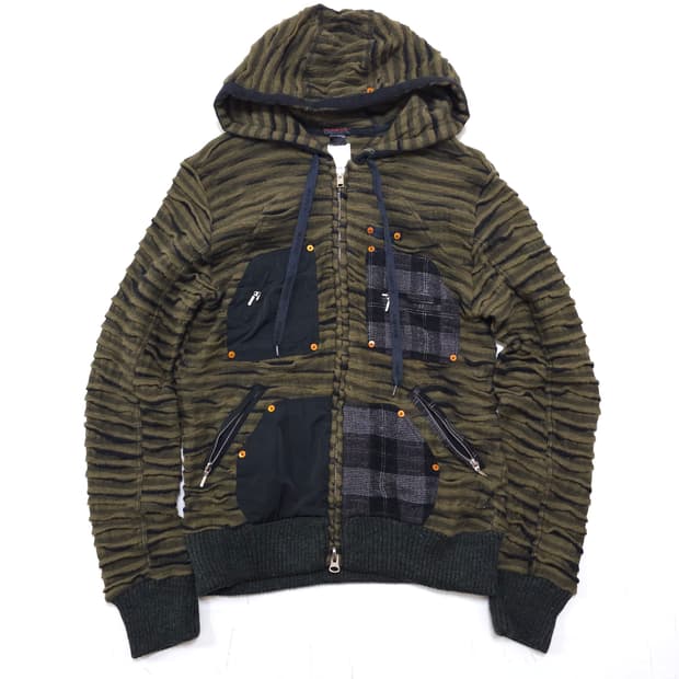 Custo 쿠스토 바로셀로나 패치워크 후드집업