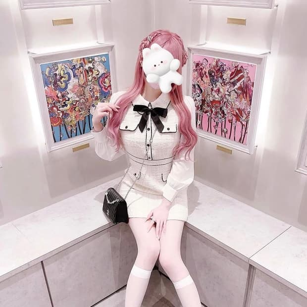 이모쨩 트위드 원피스 m me eme 스나이델 걸리 스나계 피움 로지타