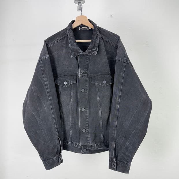 피어 오브 갓 23ss 더 블랙 컬렉션 데님 자켓 블랙