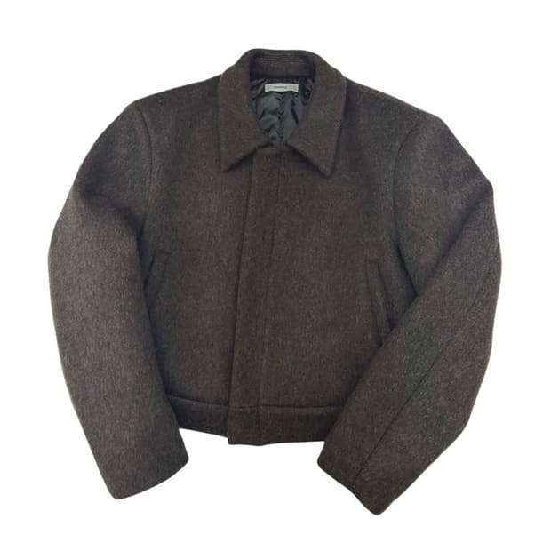 논노드 울 크롭 자켓 브라운