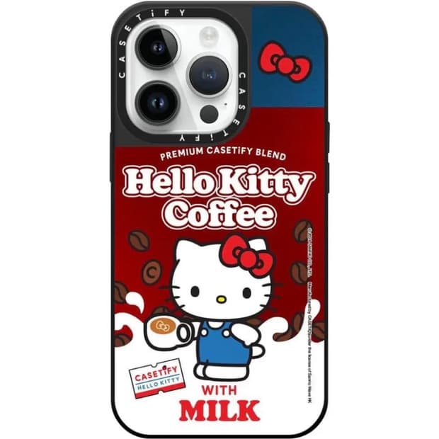 아이폰 일반 15 케이스티파이 헬로키티 커피카페 케이스