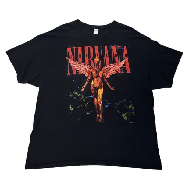 너바나 in utero 2018 공식 티셔츠 (2XL)
