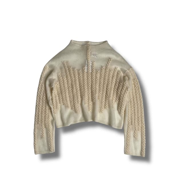 90's krizia maglia X 스티치 모헤어 블렌드 니트 