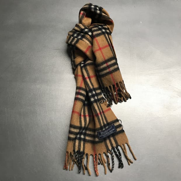 버버리 정품 캐시미어/램스울 머플러 베이지