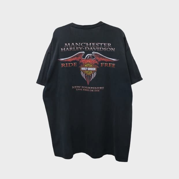 00'S 할리 데이비슨 반팔 티셔츠 66779