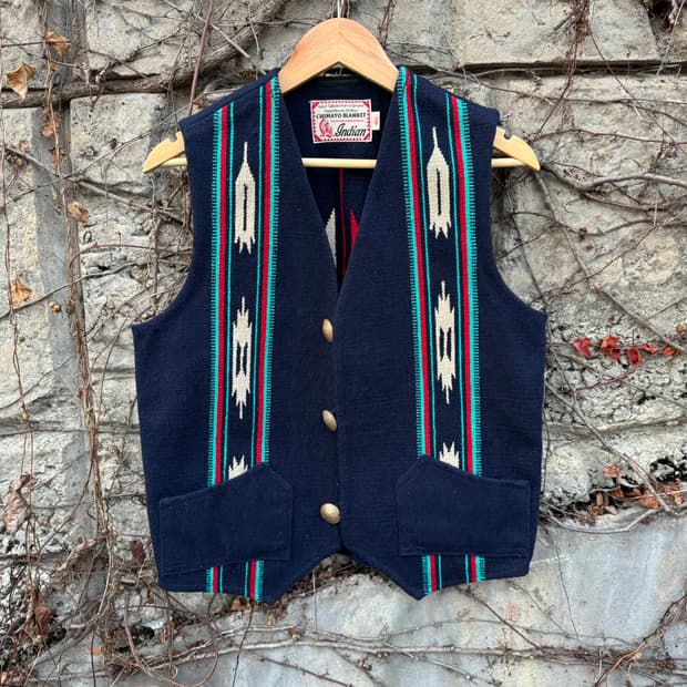 인디언 모터사이클 오르테가 치마요 베스트 나바호 웨스턴 조끼 38