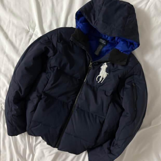 폴로 빅포니 패딩 네이비 S
