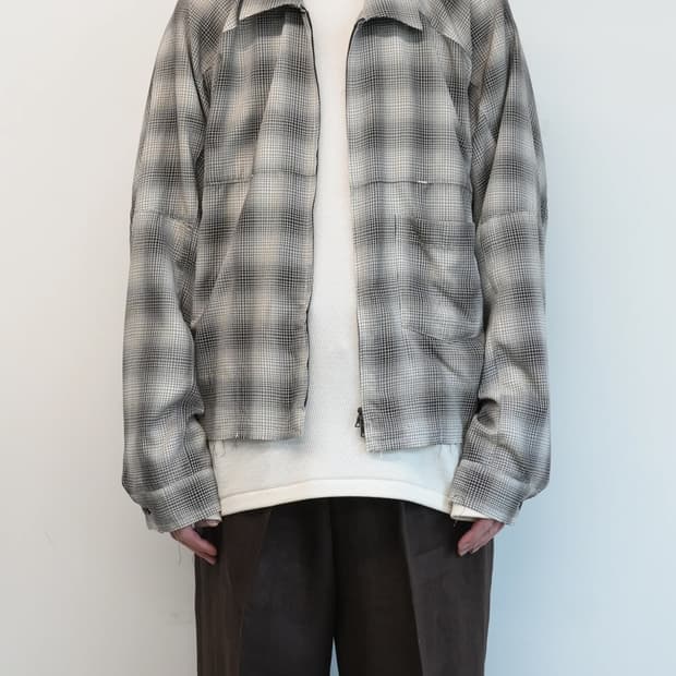 안셀름 ombre check zipup shirt 2