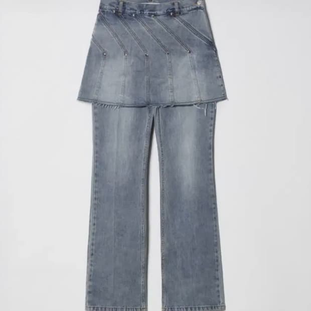 솔티페블 saltypebble snap skirt jean