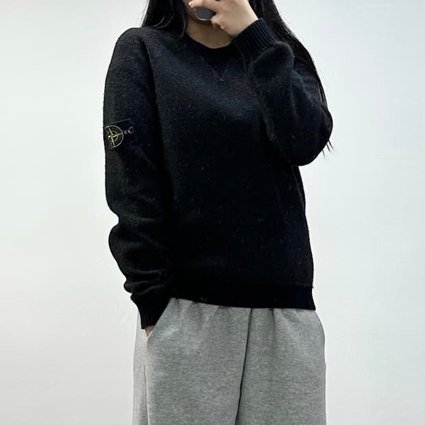 스톤아일랜드 17fw 와펜 울 라운드 니트