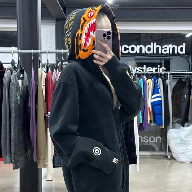 베이프 풀 집 타이거 후드집업