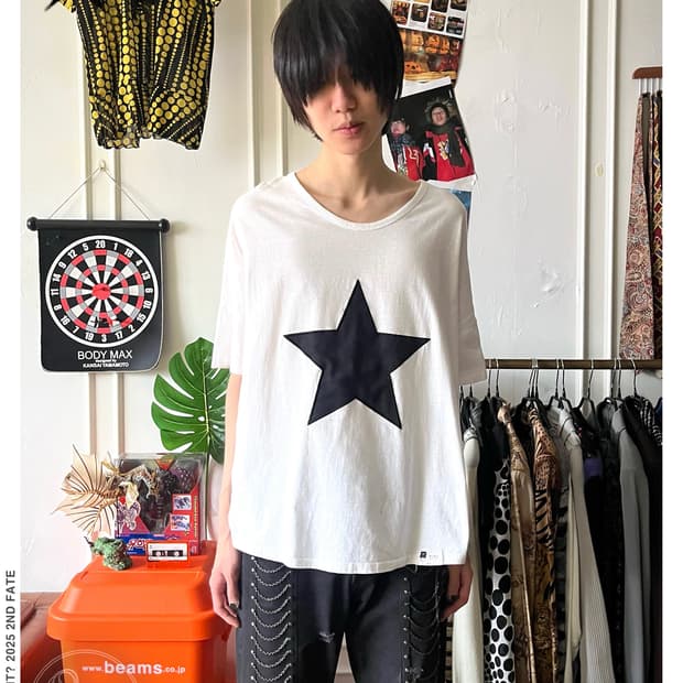 00s Vintage Star Patchwork & Printed T
