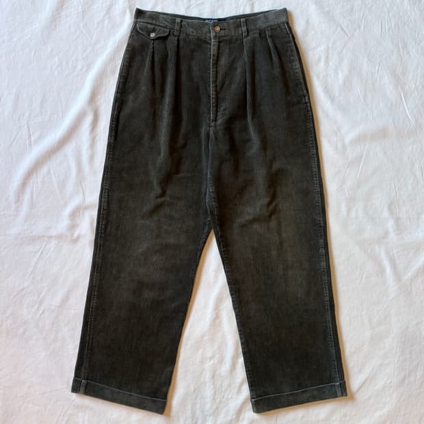 [ 30 ] 90s 폴로 랄프로렌 OG 투턱 코듀로이 커프 팬츠