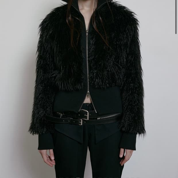 보헴서 HIGH NECK FUR ZIP UP JACKET