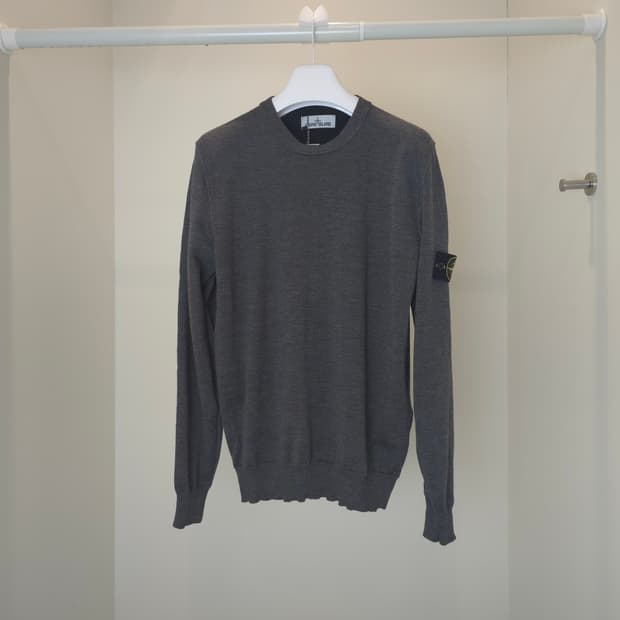 [중고/정품] 스톤아일랜드 니트 그레이