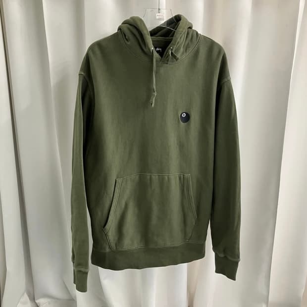 스투시 8볼 후드티 카키