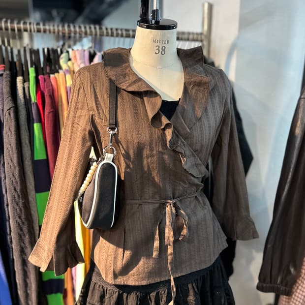 Vintage  y2k Stripe Wrap Shirts