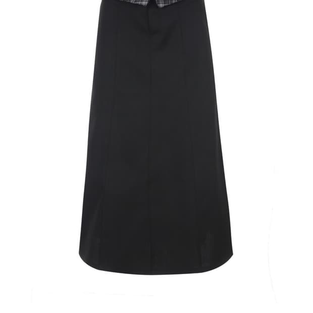 Wsc archive Folded check maxi skirt 001