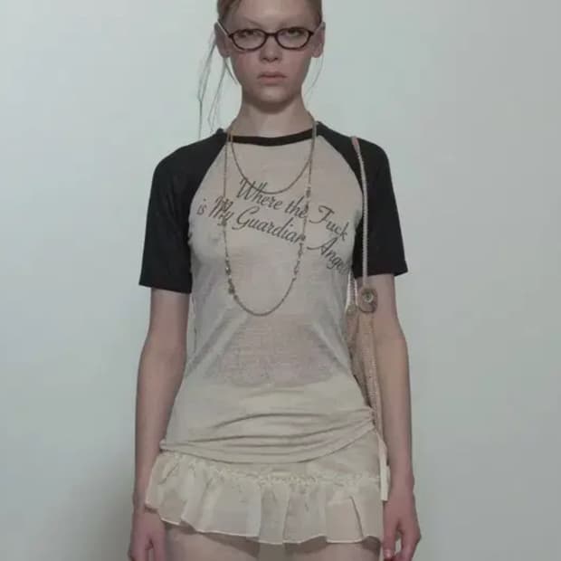 스컬프터 Missing Angel Linen Like Tee 윈터티 블랙