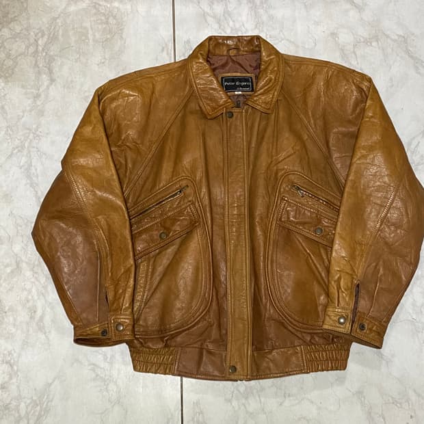 빈티지 가죽 자켓 사이즈 100