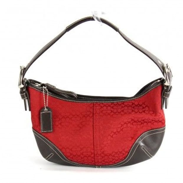 00s coach 6351 시그니처 레드 소호백 y2k