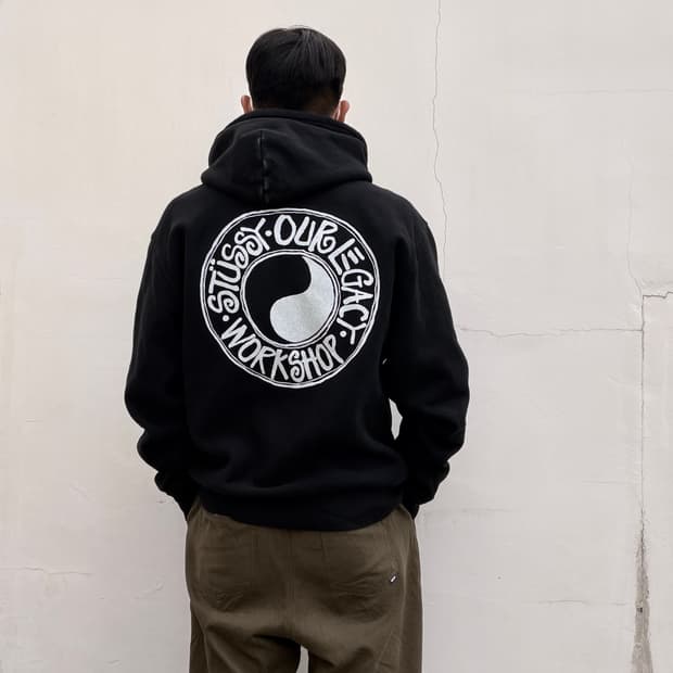 L)스투시 X 아워레가시 피그먼트 후드티