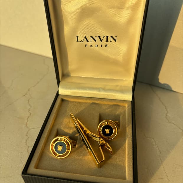 Lanvin 랑방 커프스 링크 + 타이핀 세트