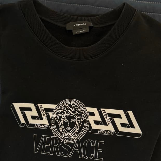 베르사체 3D 그레카 로고 스웨트셔츠