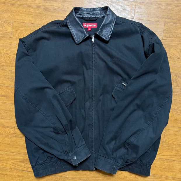 슈프림 레더 칼라 유틸리티 자켓 블랙 - 24FW L사이즈
