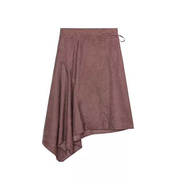 zara 자라 워시드 비대칭 랩 스커트