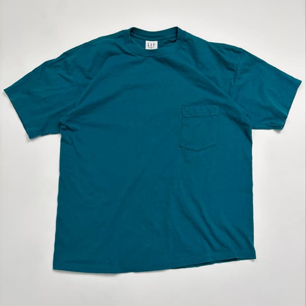 90s Gap Pocket Tee (teal blue)