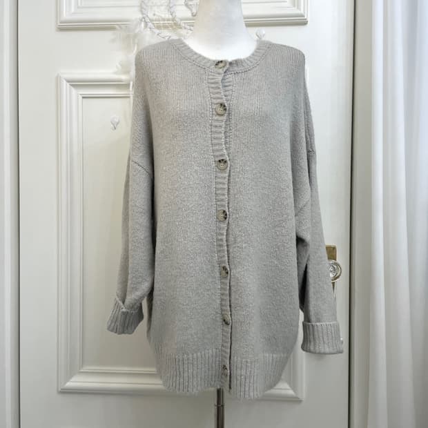 ash gray warm loose cardiagn(size-M)