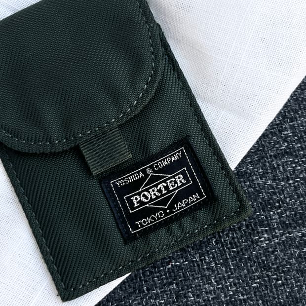 Porter 포터 코튼 카드지갑 다크 그린