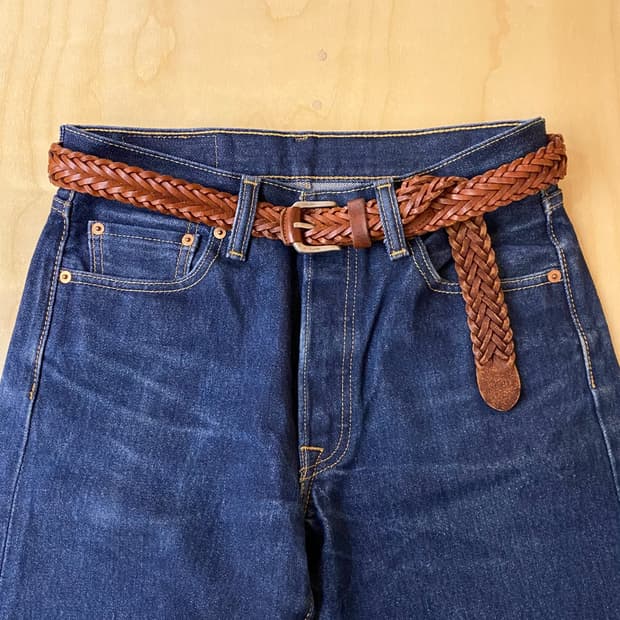 VTG twist leather belt 트위스트 레더벨트