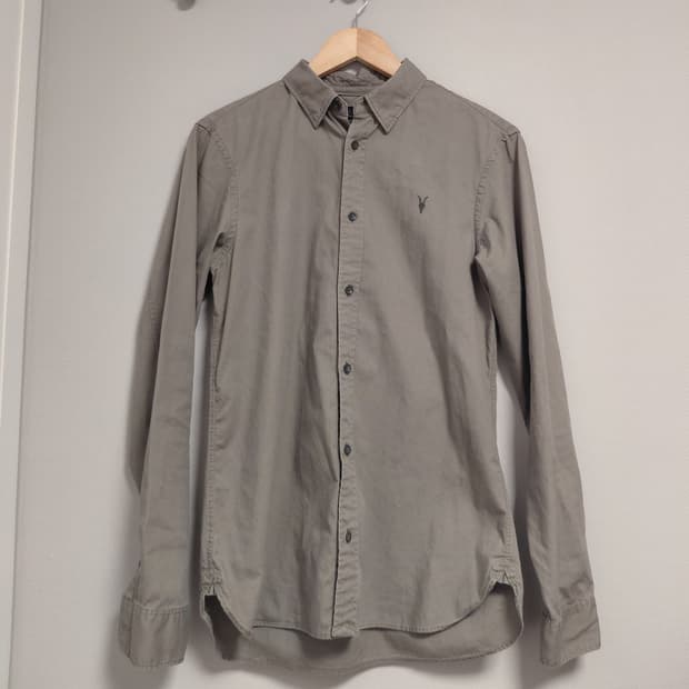 올세인츠 버튼다운 슬림 셔츠