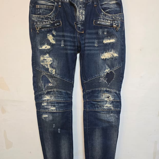 발망 남성 데미지 워싱 바이커 청바지 34 (새상품)